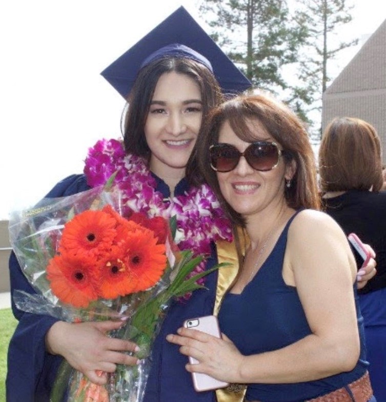 tania and mom at graduation